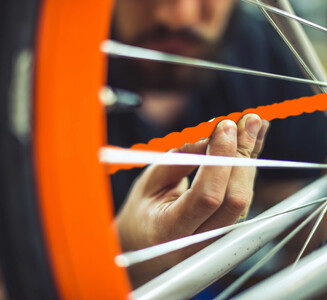 Velowerkstatt: Hier findet man alle Werkzeuge, um das Velo stets in Schuss zu halten.